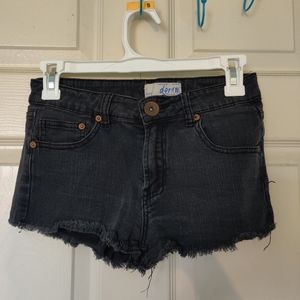 Black Denim Shorts